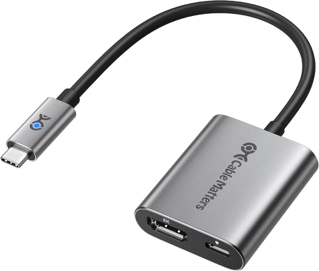 Cable Matters Adaptador USB C a HDMI 2.1 de 48 Gbps con carga de 100 W