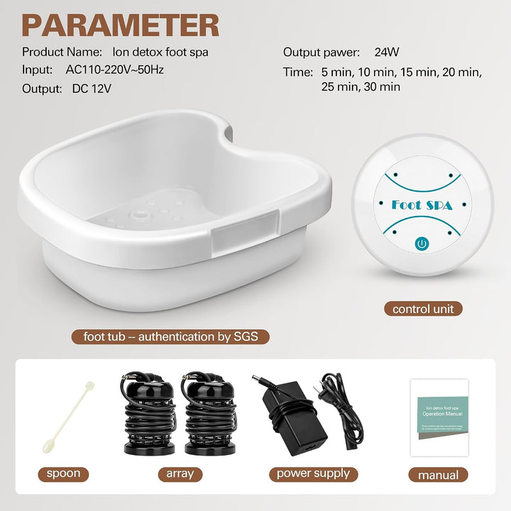 Idudbid Máquina de desintoxicación iónica para baño de pies, adecua...