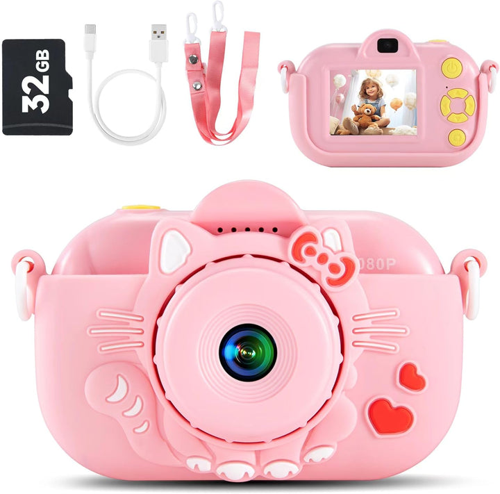 YEEHAO Cámara digital para niños para niñas de 3 a 8 años, cámara d...