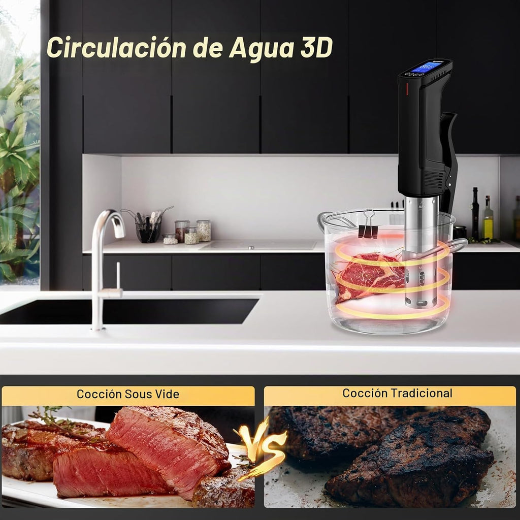 NKBIRD WIFI Sous Vide Cooker ISV-100W, 1000 vatios de calentamiento rápido con aplicación gratuita