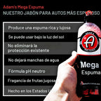 Adam's Mega Foam (5 galones) – pH neutro, ultra concentrada para cañón de espuma, pistola de pulverización de espuma o cubeta – Seguro para cera, selladores y revestimiento cerámico – Limpiador de