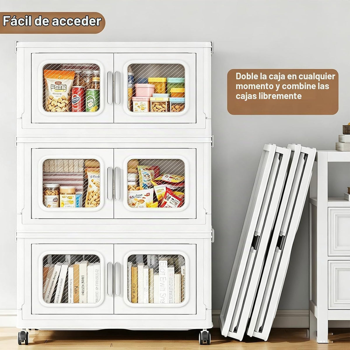 BROVIEW - Contenedor apilable extra grande de 660 cuartos de galón con tapa