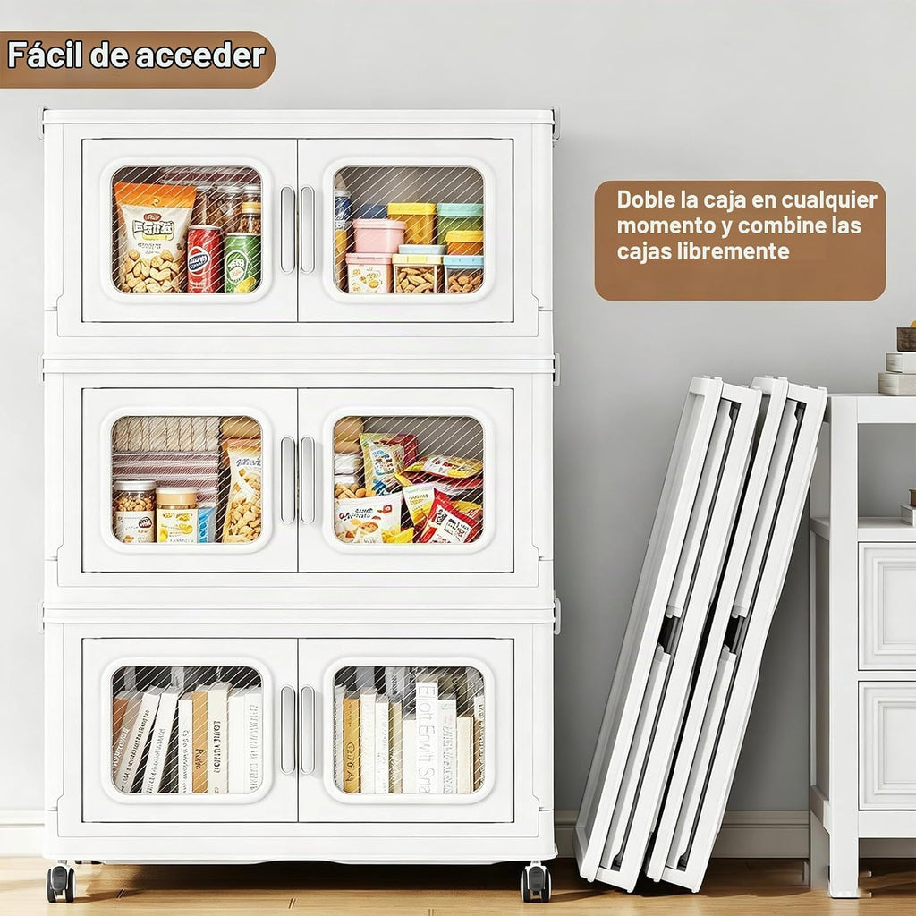 BROVIEW Contenedor de almacenamiento apilable extra grande de 180 cuartos