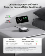 Anker MagGo 2-en-1 MagSafe Compatible Qi2 15W Carga inalámbrica Stand