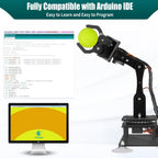 Kit de Brazo Robótico Adeept de 5DOF Compatible con Arduino IDE, Brazo Robótico Programable DIY Codificación STEM Educativo de 5 Ejes, Kit Inicial de Robot con Pantalla OLED, Procesamiento de Código y