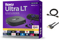 Roku Ultra LT Dispositivo de streaming 4K/HDR/Dolby Vision/Wi-Fi de doble banda con control por voz Roku y cable HDMI, con cable HDMI MTC y cable de extensión USB