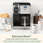 Cuisinart Cafetera de 12 tazas, jarra de vidrio de una sola porción