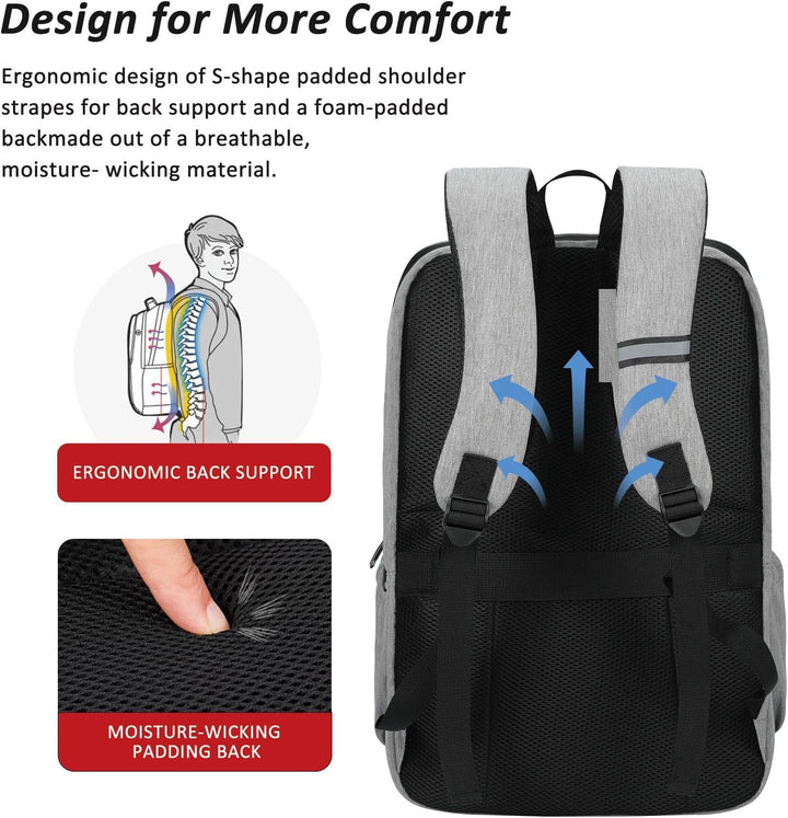 MAXTOP Mochila para computadora portátil de almacenamiento profundo...