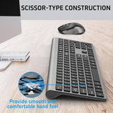Combo de mouse y teclado inalámbricos, teclado de computadora de ta...