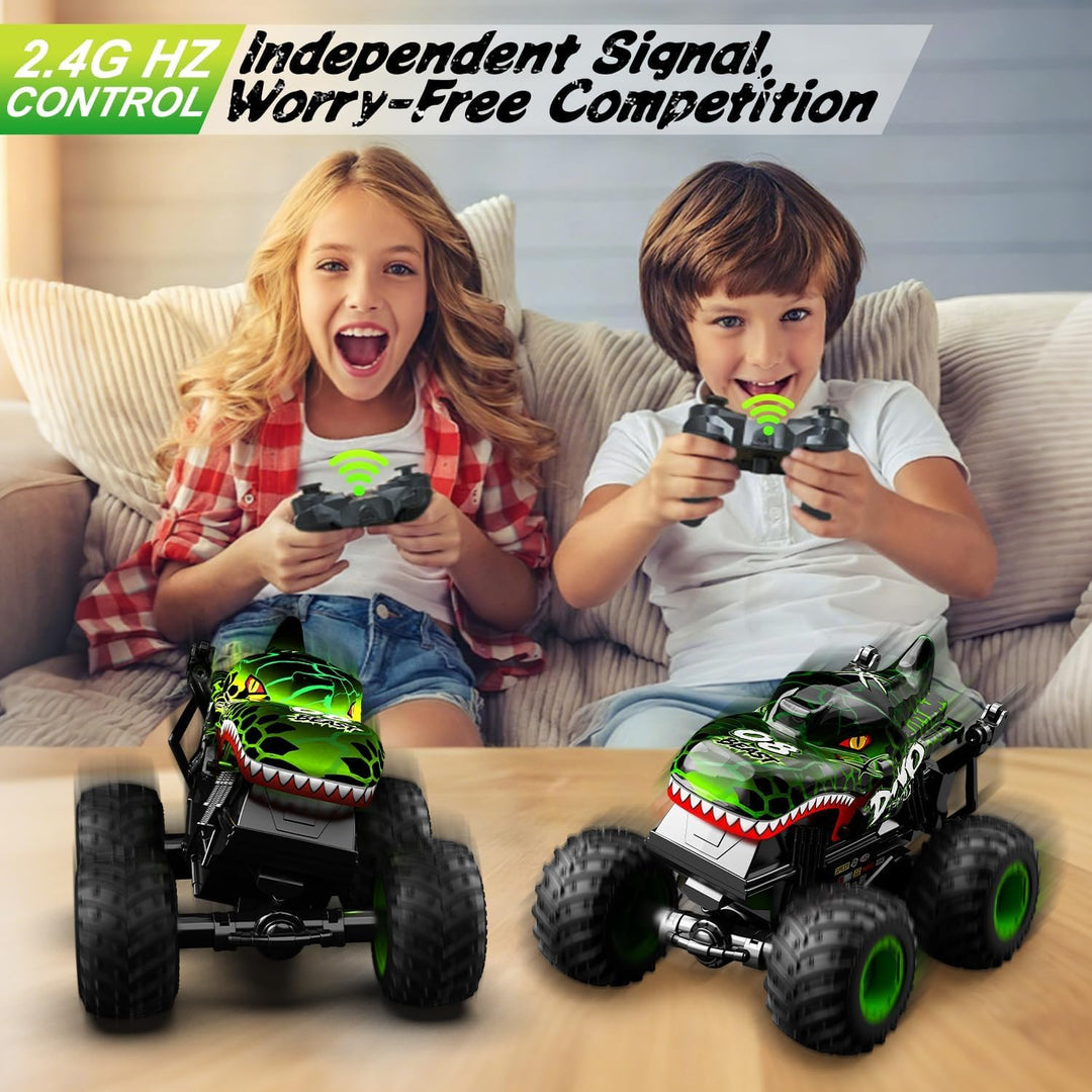 Gohero Juguetes de Camiones Monstruo para Niños, Camión RC de Dinos...