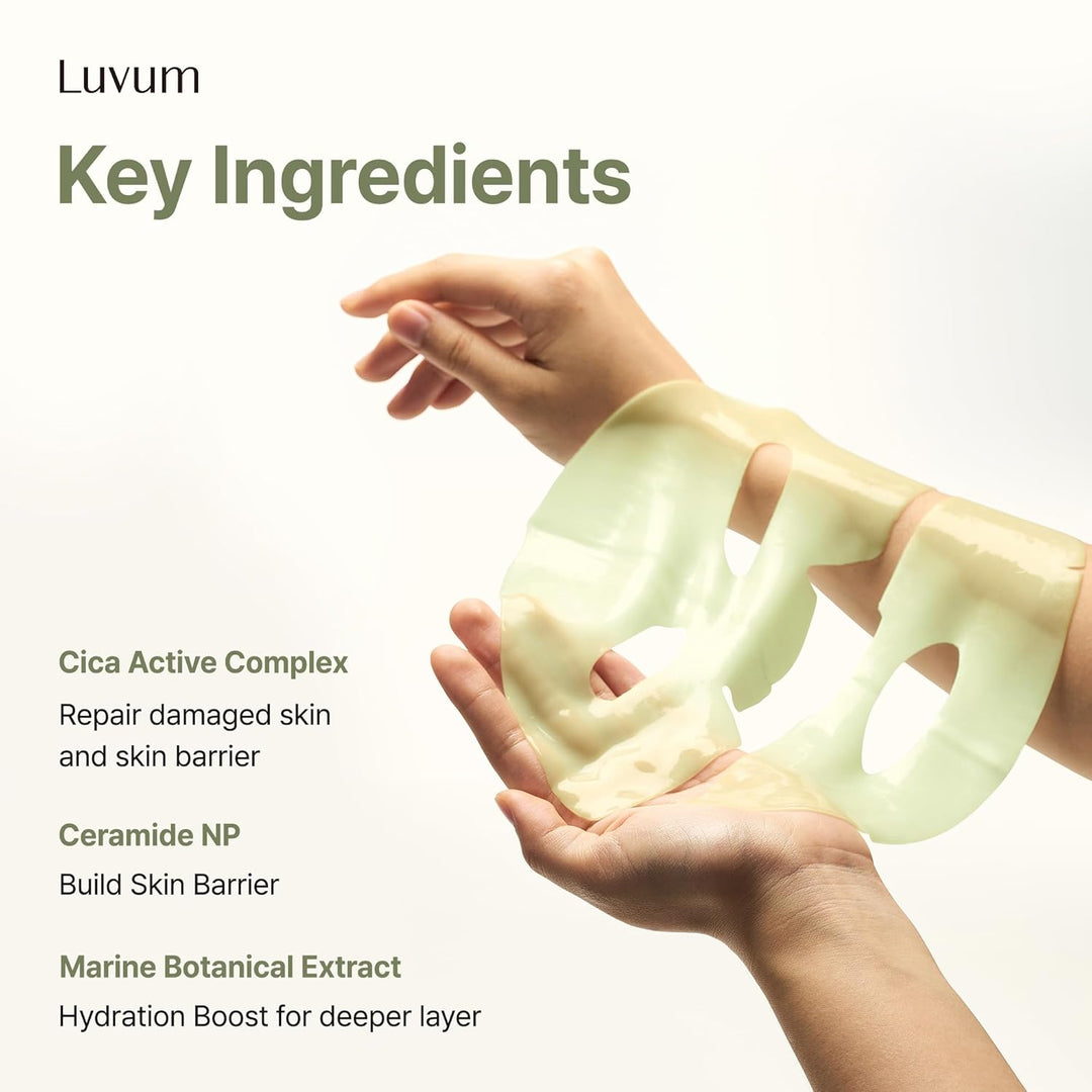 LUVUM Mascarilla calmante de gel de Cica, Centella, mascarilla de h...