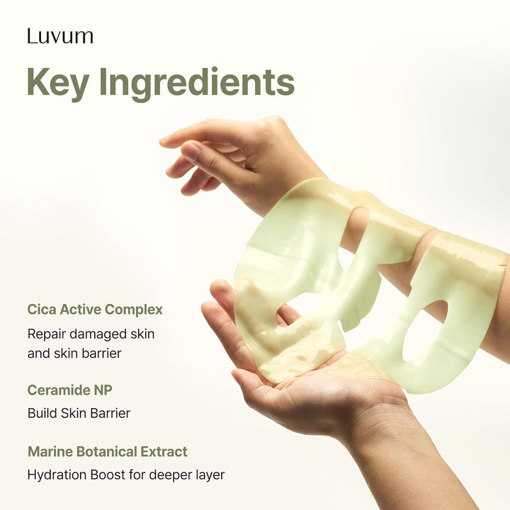 LUVUM Mascarilla calmante de gel de Cica, Centella, mascarilla de h...