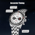 SEA-GULL Relojes mecánicos para hombre, reloj de pulsera automático para hombre, serie Horizon cronógrafo de aleación de titanio, Seagull ST19, luminoso, 1073