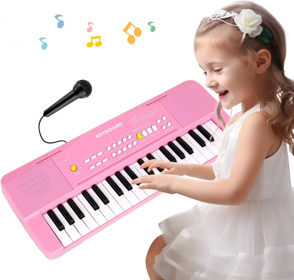37 teclas para niños pequeños, teclado de piano eléctrico, pianos con micrófono