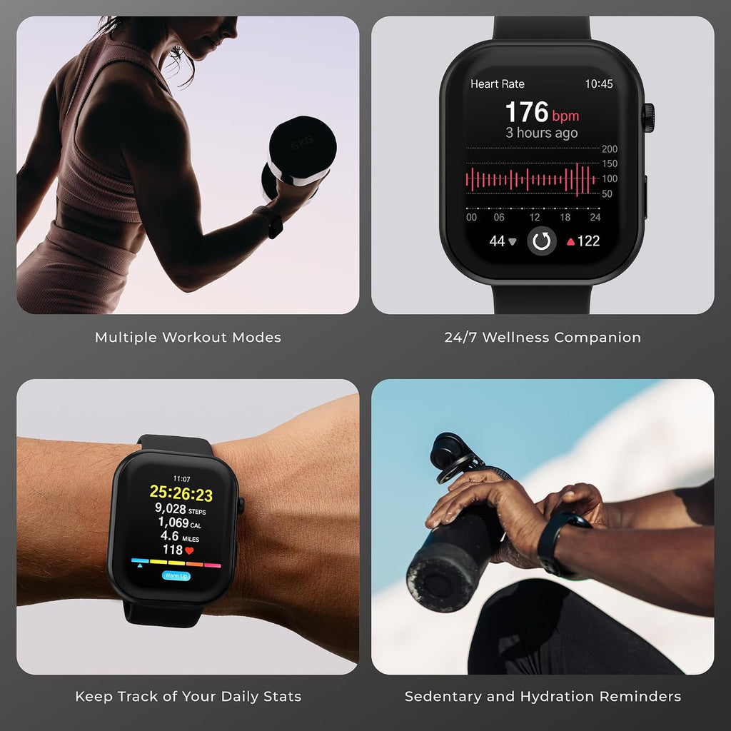 iTouch AIR 5 PRO - Reloj inteligente con GPS, AMOLED de 1.96 pulgadas, llamadas Bluetooth, más de 100 modos deportivos, frecuencia cardíaca, SpO2, seguimiento del sueño y el estrés, resistente al agua 3ATM, duración de la batería de 10 días, para iPhone y