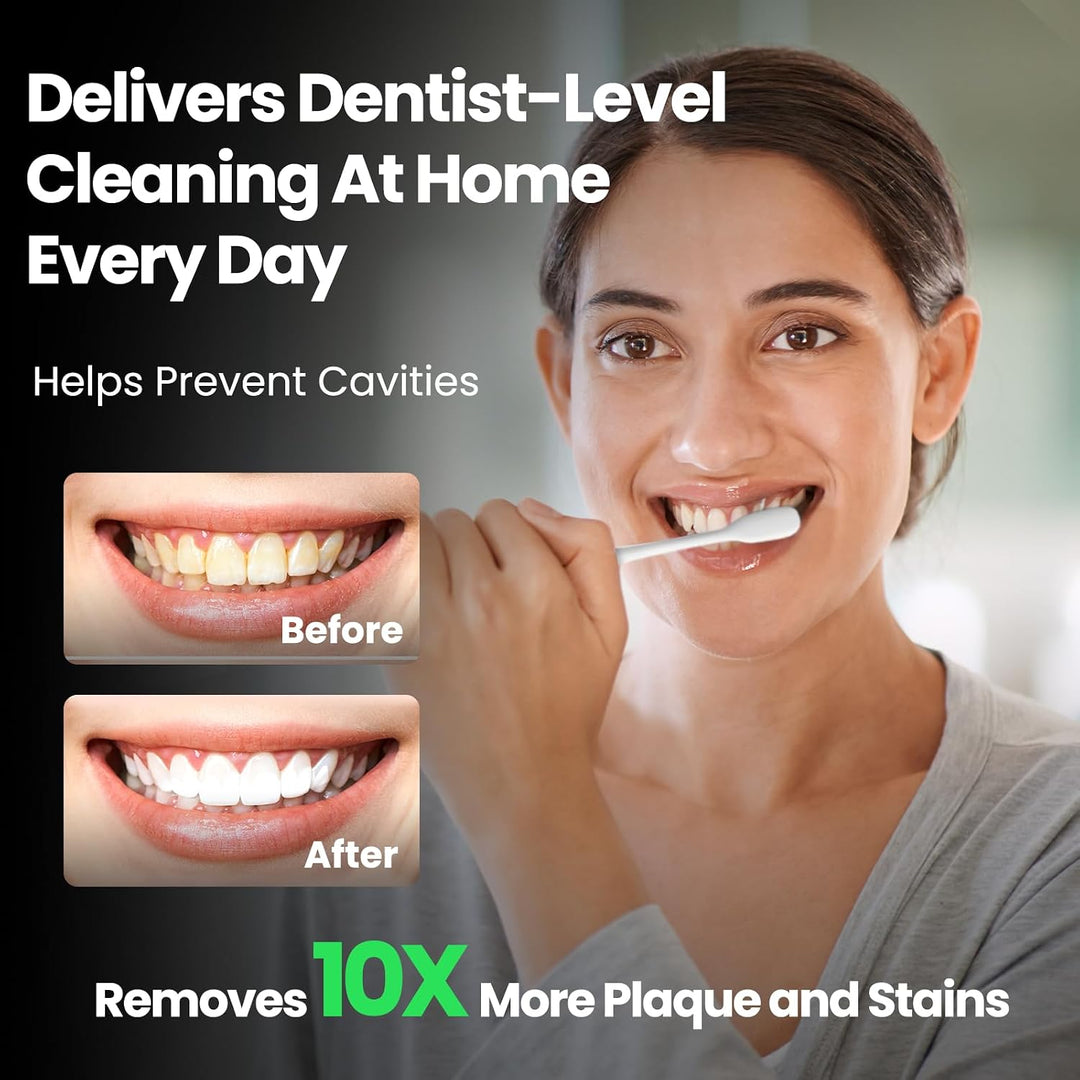 Marlincare Cepillo de dientes eléctrico para adultos, cepillo de di...