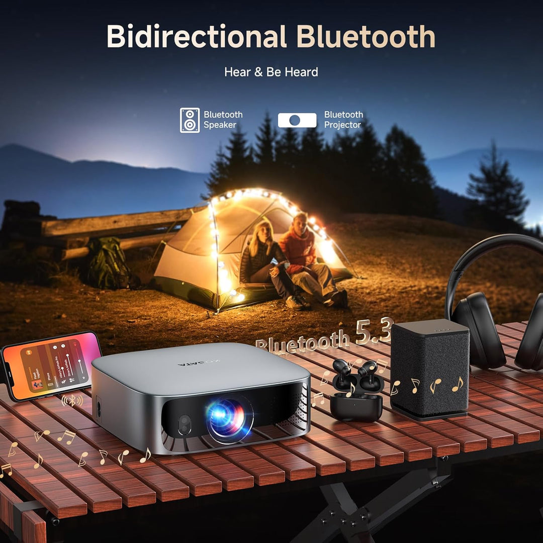 Proyector de corto alcance 4K con WiFi y Bluetooth, proyector intel...