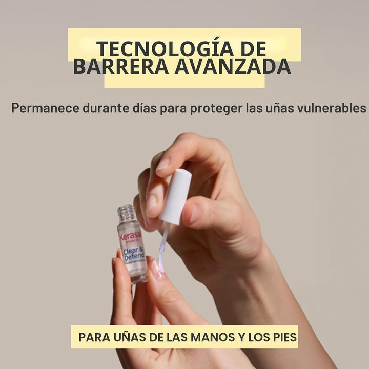 Kerasal Renovación avanzada de uñas Clear &amp; Defend, reparación...
