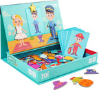 Toi Juguetes magnéticos para niños, cajas de rompecabezas magnéticas con tablero de juego, Vehículo