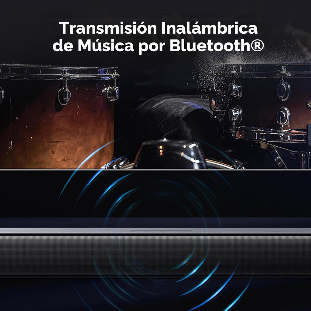 TCL Barra de sonido S45H 2.0 para Smart TV | Dolby Atmos DTS:X Calibración automática de sala | Audio de cine en casa inalámbrico Bluetooth de 100 W | Aplicación y control remoto | Último modelo
