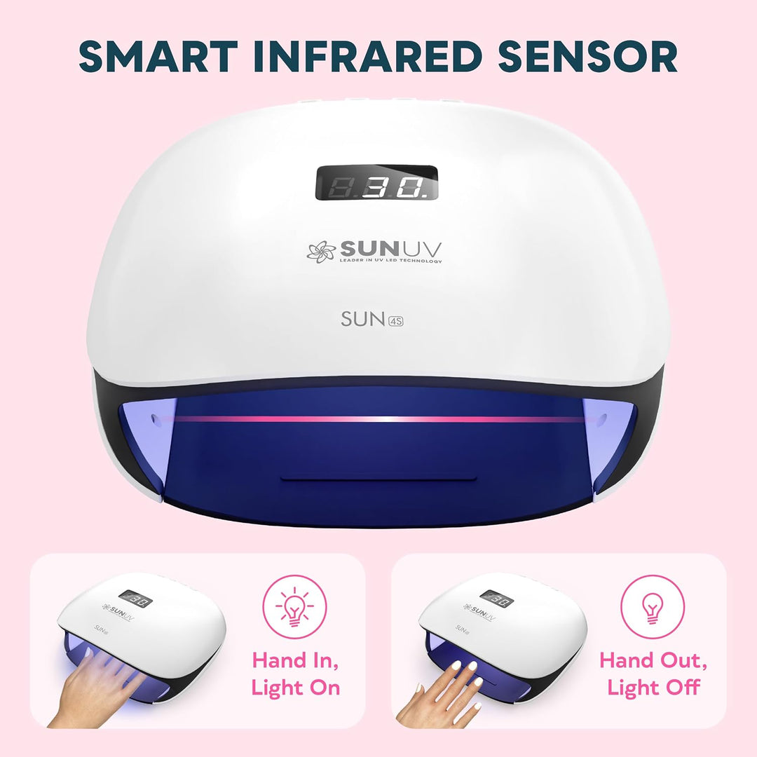 SUNUV Lámpara de uñas UV LED, luz UV para esmalte de uñas de gel co...