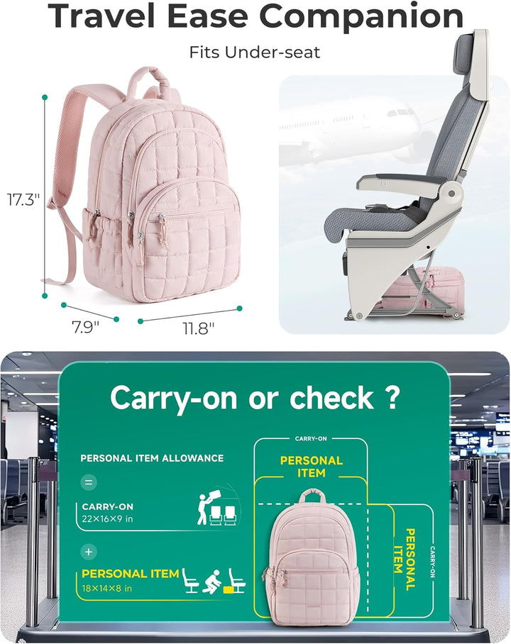 BAGSMART Mochila para portátil universitaria, mochila de viaje para...