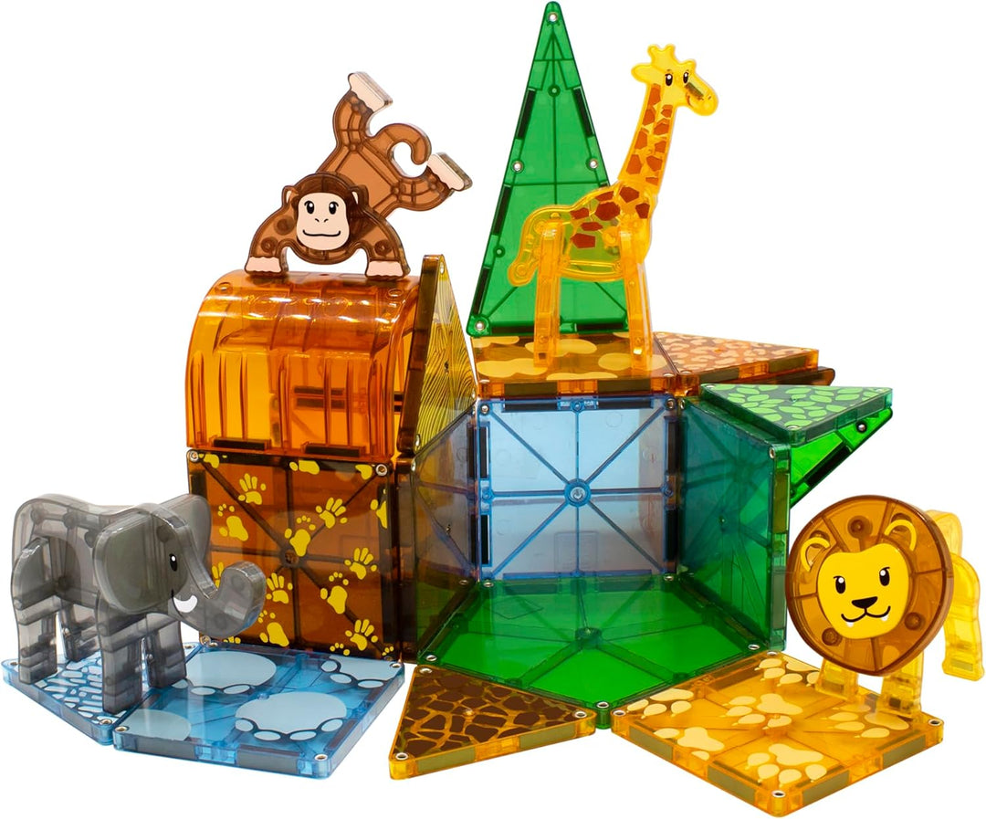 MAGNA-TILES Safari Animals - Juego de construcción