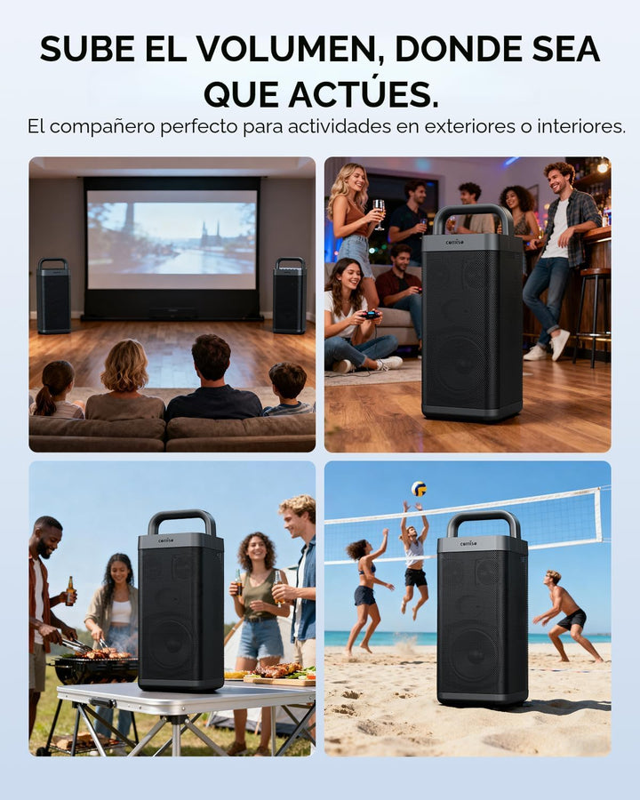 COMISO Altavoz Bluetooth portátil con graves profundos, 150W de pot...