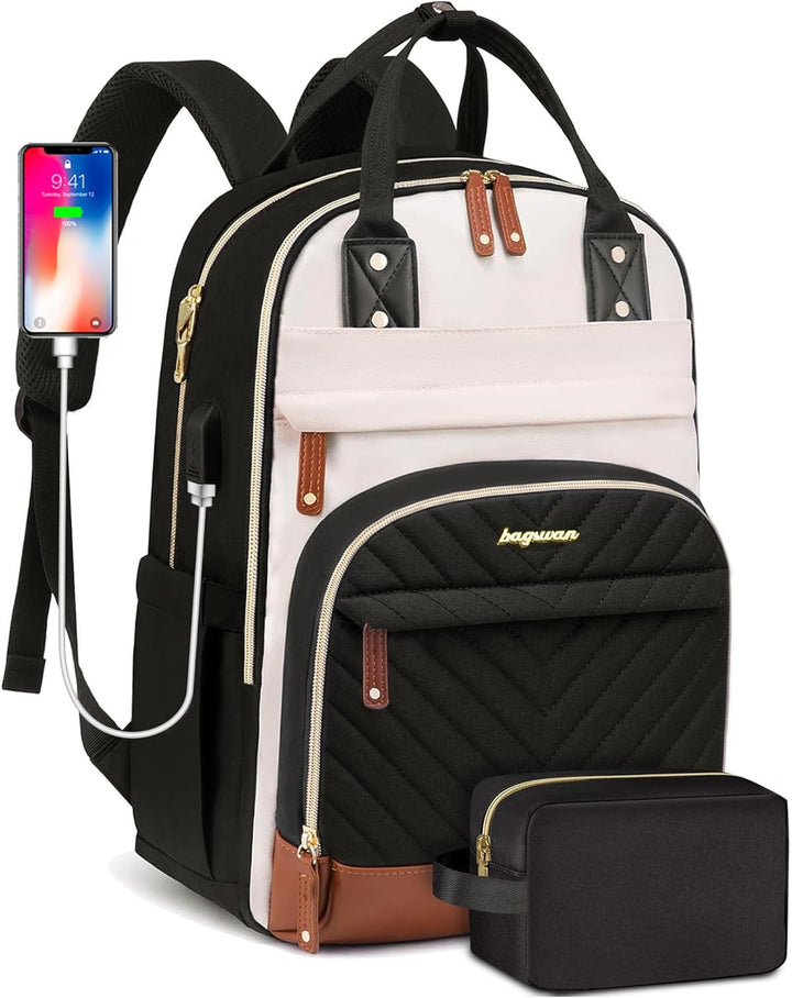 Mochila para mujer de 15.6 pulgadas, mochila para computadora portá...