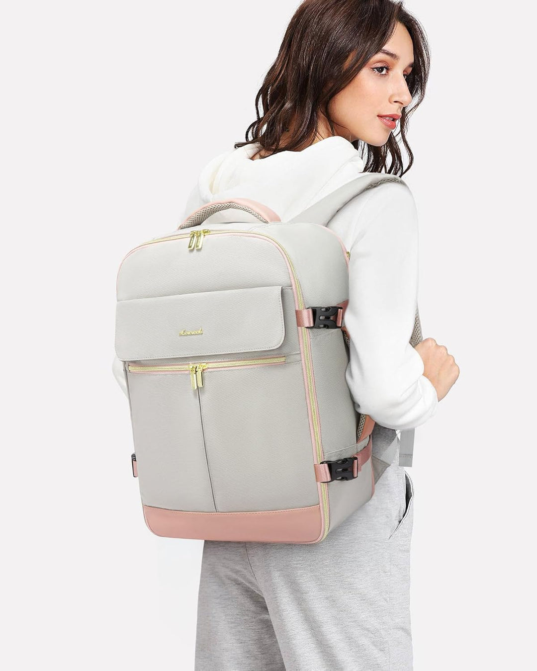 LOVEVOOK: mochila de mano, mochila de viaje de 40L para mujer con 3...