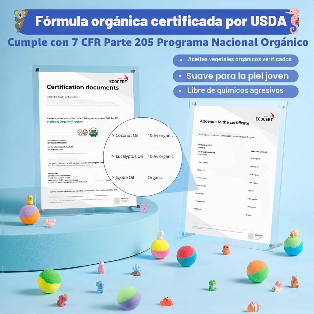 40 bombas de baño para niños con juguetes de animales del océano y la selva, cajas de regalo de doble temática