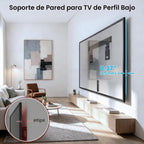 Soporte de pared para TV ultra delgado de 37 a 86 pulgadas, peso máximo de 165 libras