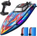 DEERC Barco a control remoto rápido para piscina y lago, 20+MPH