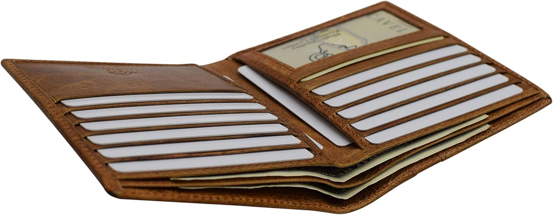 Swiss Marshall Cartera europea de piel de cordero con bloqueo RFID...