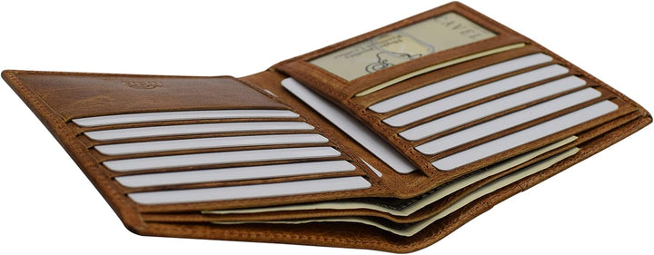 Swiss Marshall Cartera europea de piel de cordero con bloqueo RFID...