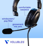Auriculares de podcasting para grabación de podcasts en línea y