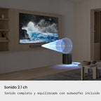 Samsung Barra de sonido de la serie B HW-B550F 2.1 ch DTS Virtual:X Barra de sonido con subwoofer (modelo 2025) Modo de mejora de voz, refuerzo de graves, sonido adaptativo