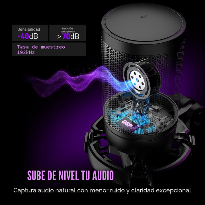 FIFINE Gaming PC USB Microphone, Podcast Condenser Mic with Boom Ar...