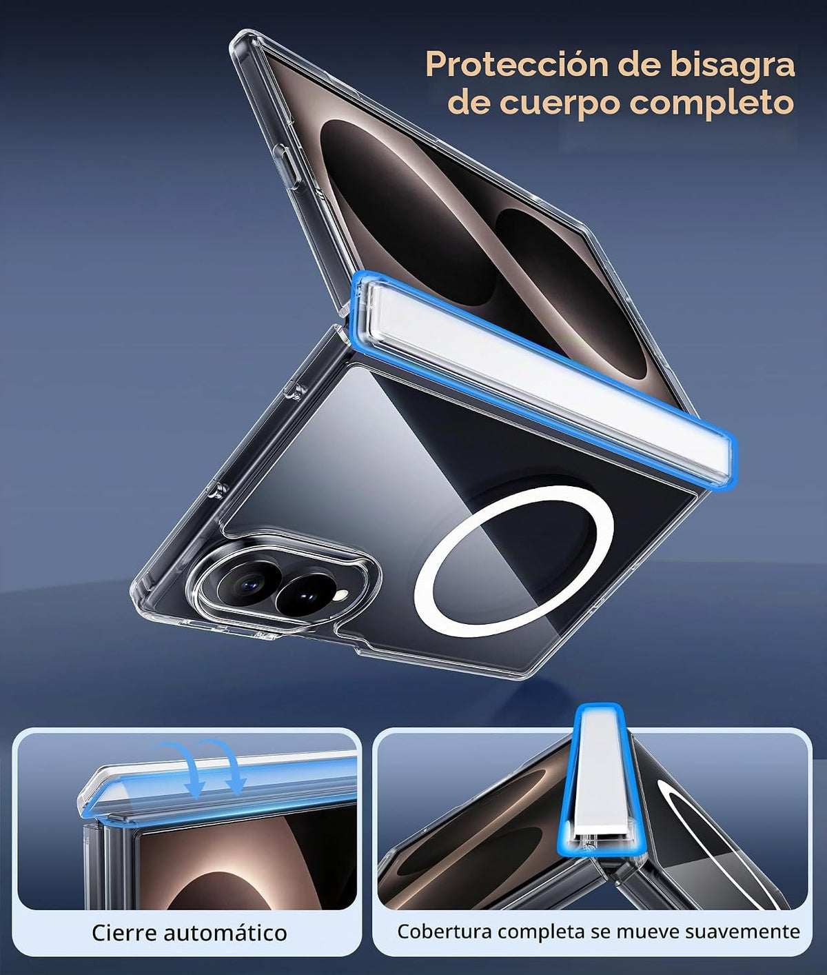 FNTCASE Funda transparente para Samsung Galaxy Z-Fold-8, protección