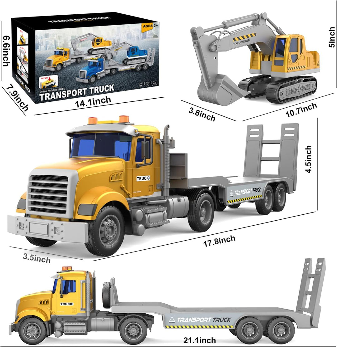 DOWELLIN Transports Trucks - Juguetes para niños, 22 pulgadas, cami...