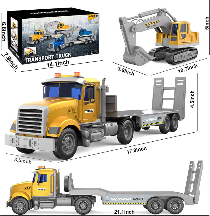 DOWELLIN Transports Trucks - Juguetes para niños, 22 pulgadas, cami...