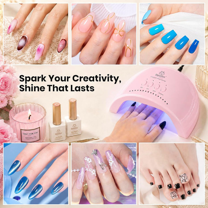 Beetles - Lámpara de uñas UV \u2013 Lámpara LED de uñas con 3 tempo...