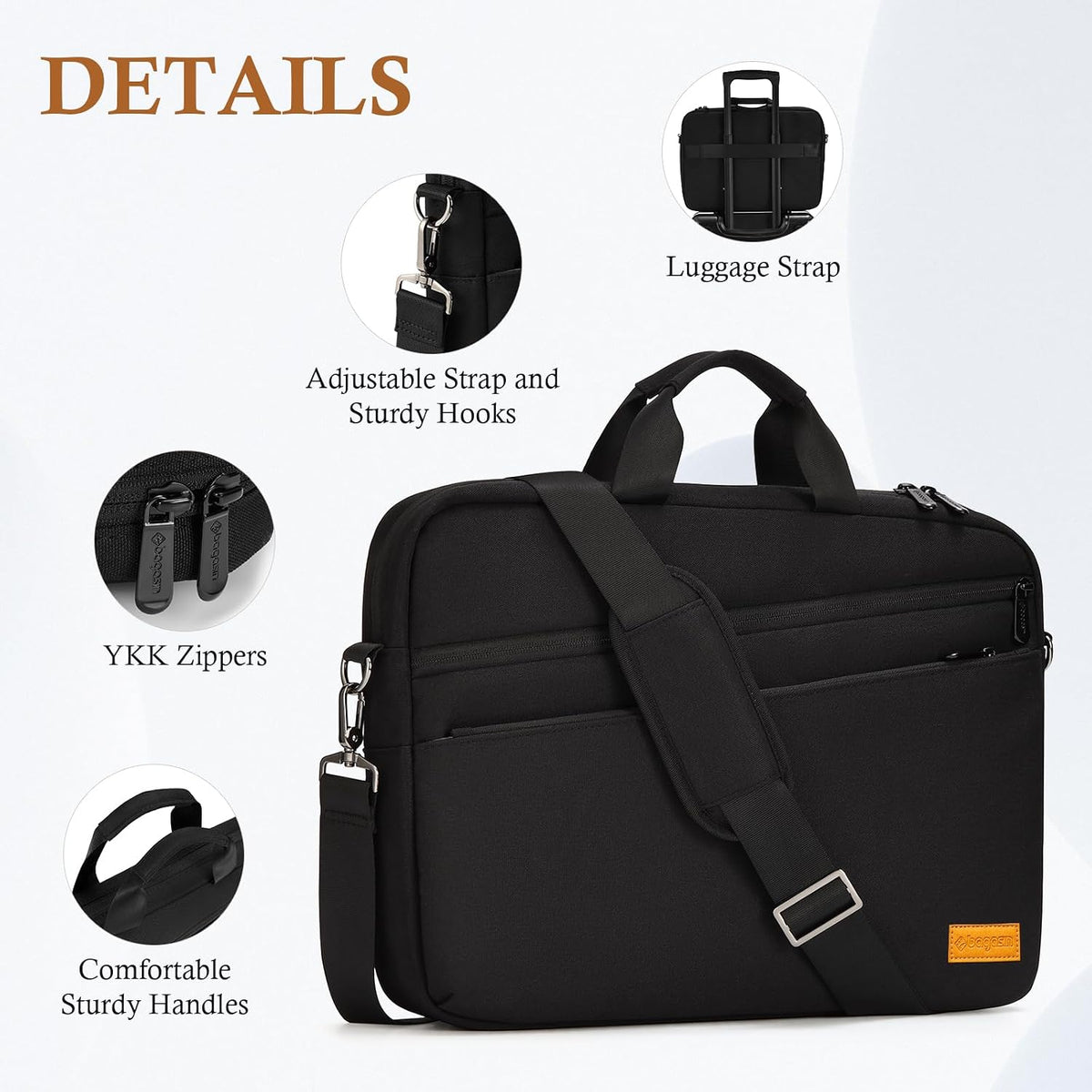 bagasin 15 15.6 16 pulgadas ordenador portátil PC bolsa de hombro bolsa de