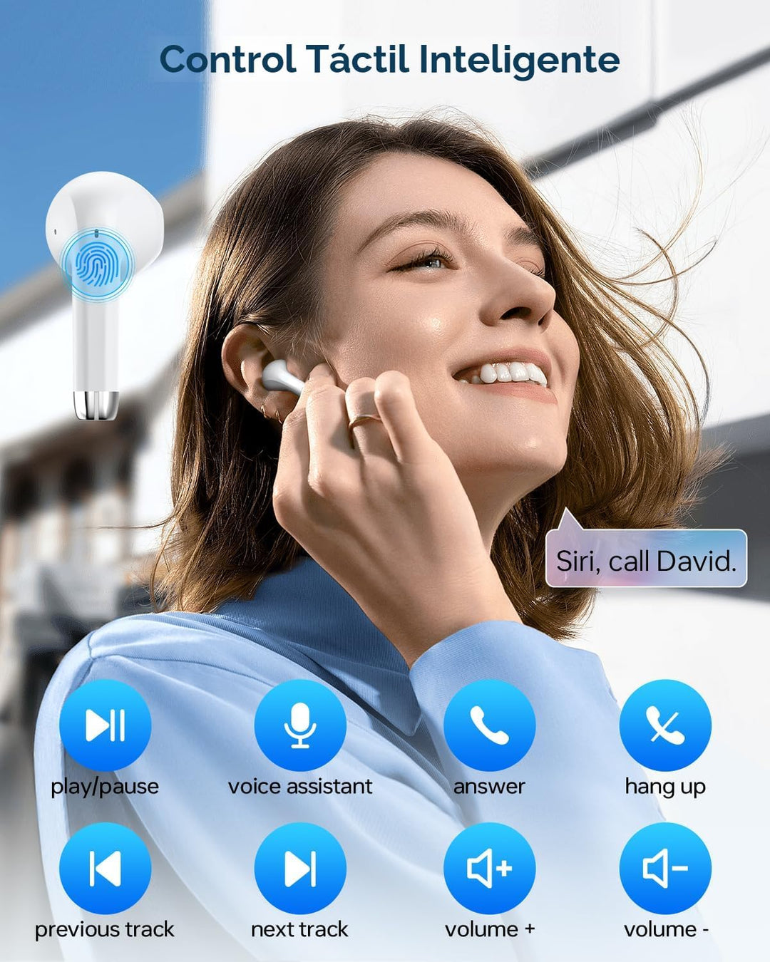 KTGEE Auriculares inalámbricos Bluetooth 5.3, reproducción de 40 ho...