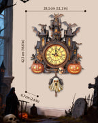 Rompecabezas 3D para adultos, kit de modelo de reloj de cabaña de Halloween