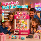 Skirfy - Máquina de garras para niños, juguete de garra de arcade con luces y música, agarrador de dulces a monedas, cumpleaños para niños y niñas, juego de fiesta familiar
