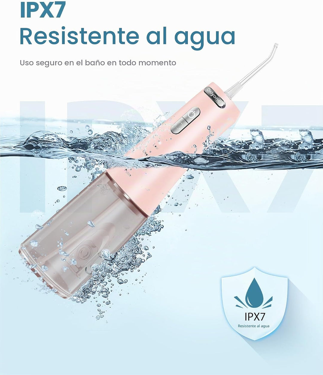 Onlyone Flosser dental de agua para dientes, irrigador oral portáti...
