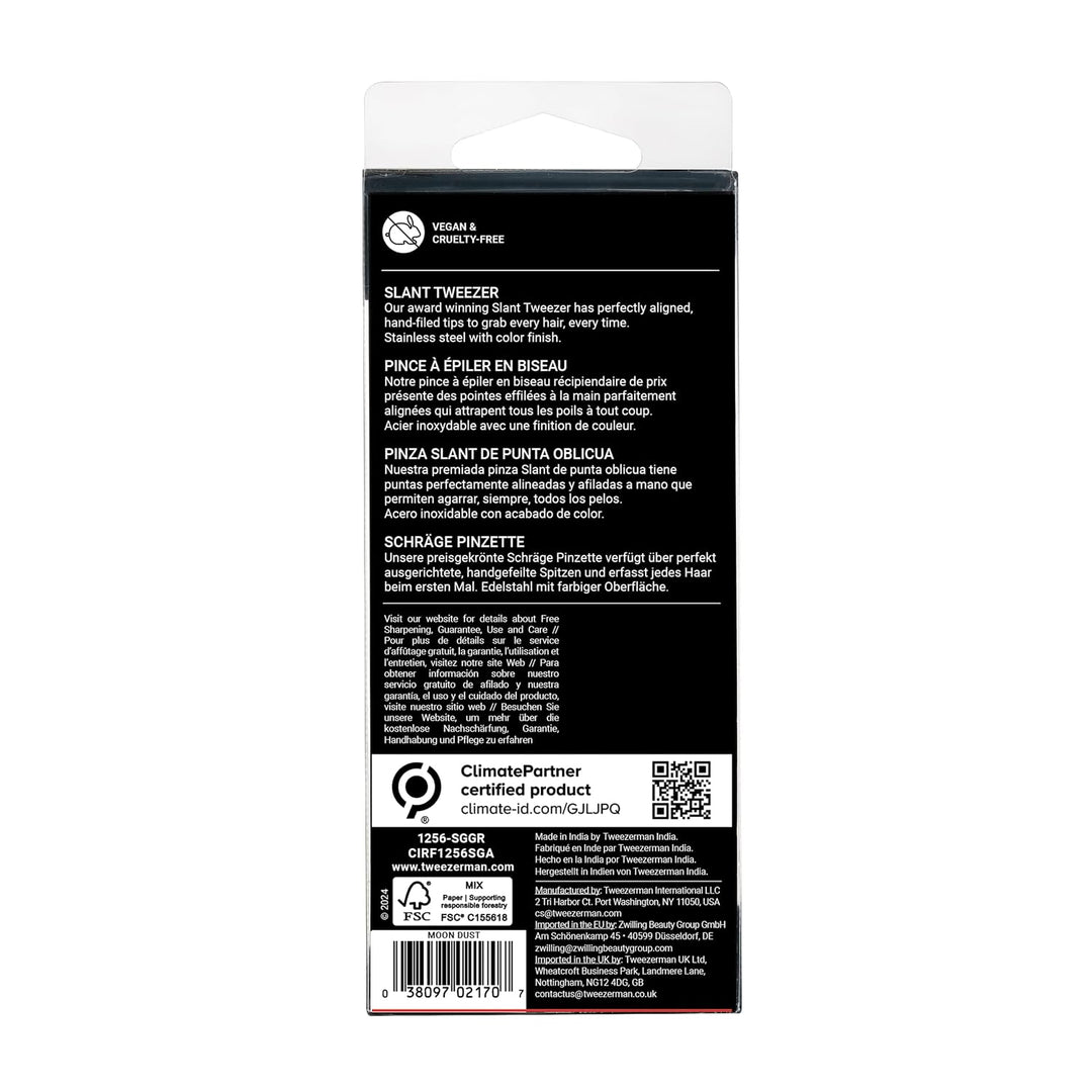 Tweezerman - Pinza inclinada exclusiva Moon Dust, pinzas para depil...