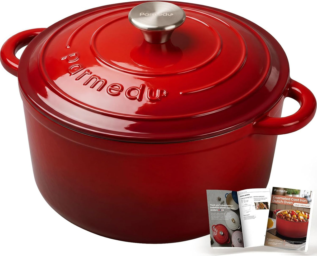 Horno holandés de hierro fundido esmaltado de 5.5QT para pan de