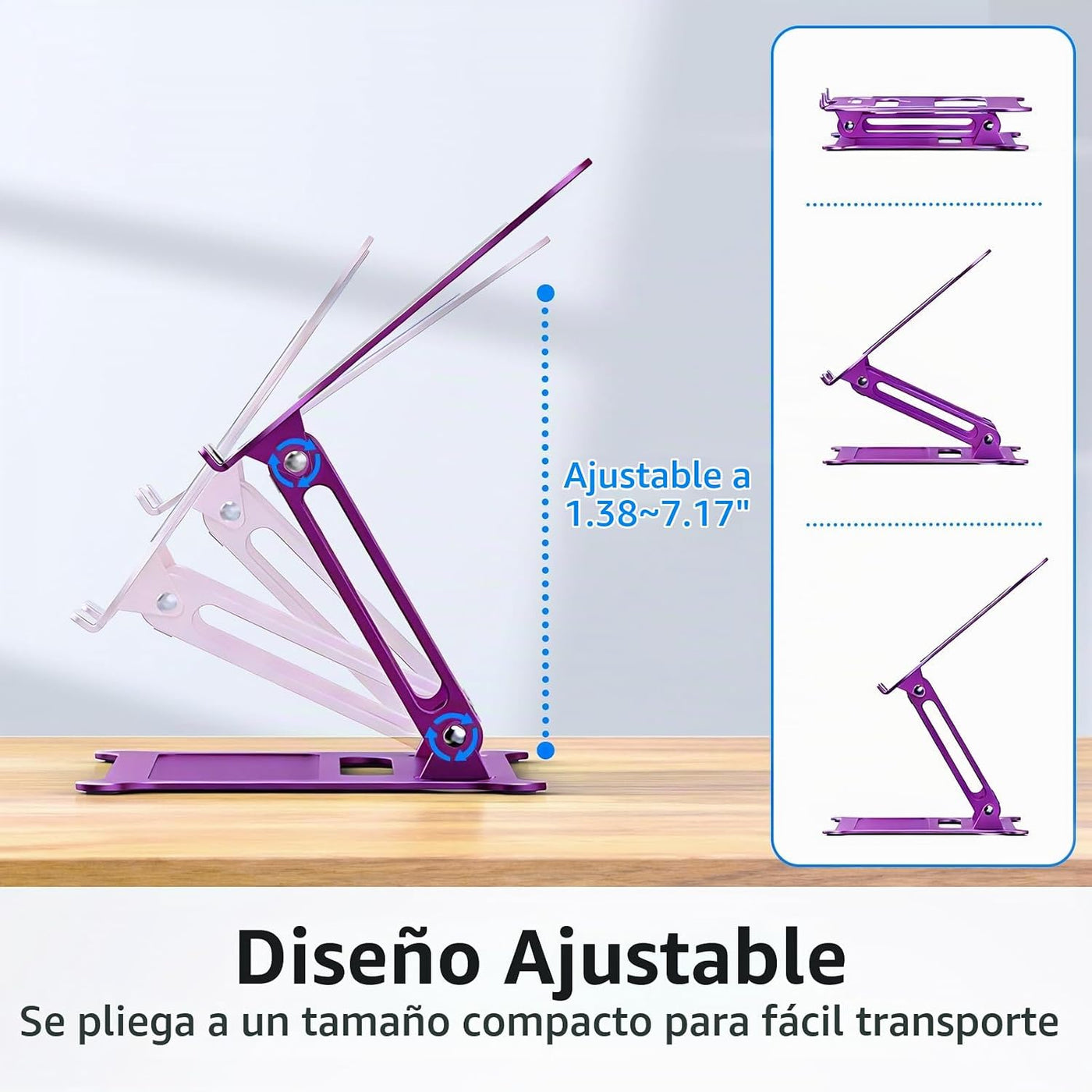 Urmust Soporte ajustable para laptop, soporte para computadora port...